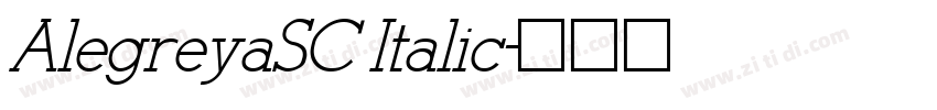 AlegreyaSC Italic字体转换